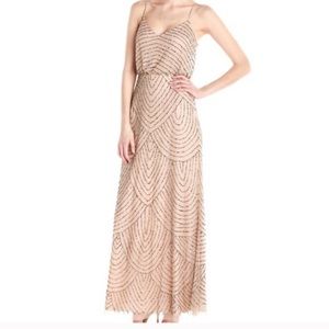 Adrianna Papell Long Blouson Dress - Blush